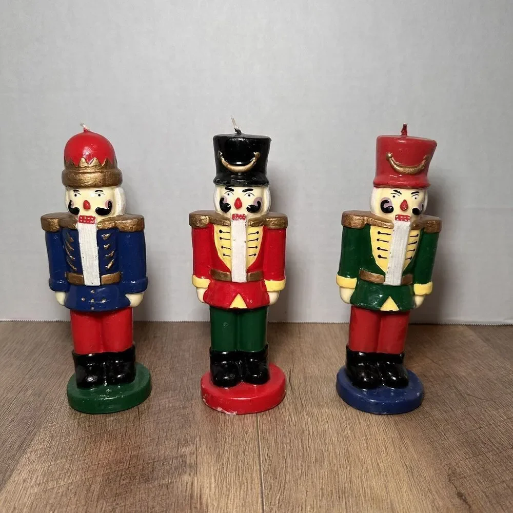 Nutcracker  Set Of 3 Candles Christmas‎ Joy Soldiers 8
